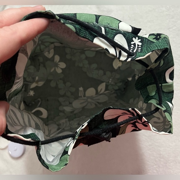 Pacific legend Hawaii USA cloth mini backpack green floral pattern - Picture 8 of 9